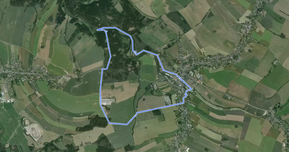 Маршрут Rundweg Bergmännel на спутниковом снимке