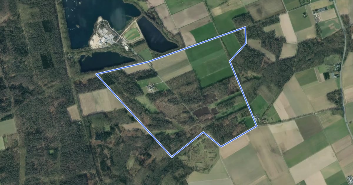 Маршрут Rundweg Biologische Station - blau на спутниковом снимке