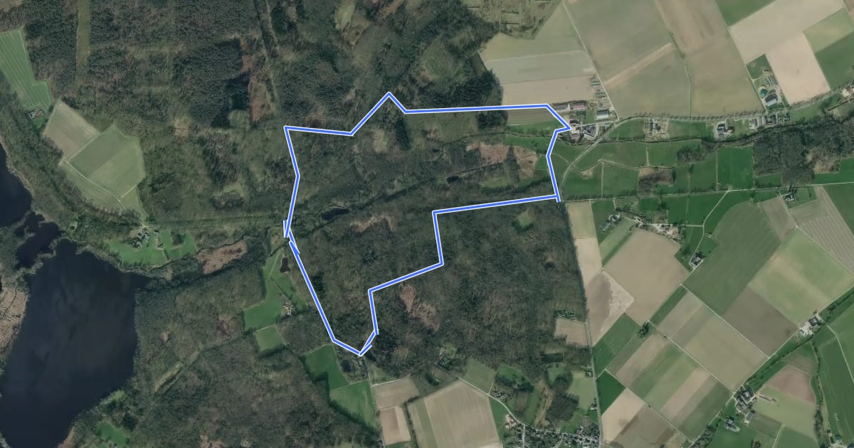 Маршрут Rundweg Biologische Station - braun на спутниковом снимке
