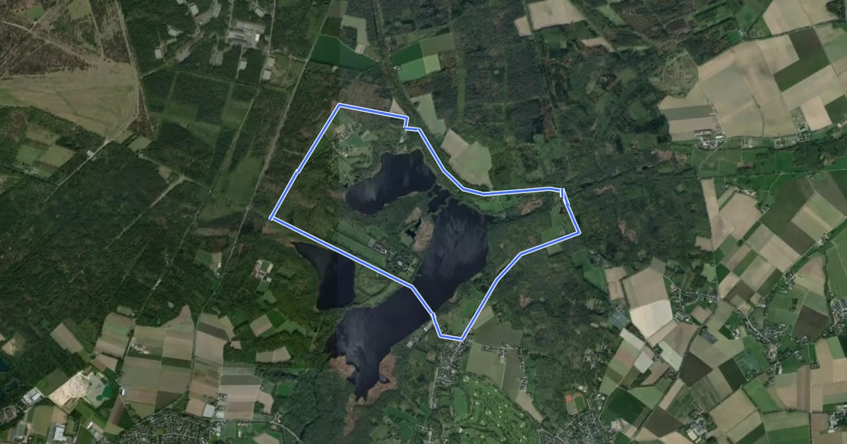 Маршрут Rundweg Biologische Station - grün на спутниковом снимке