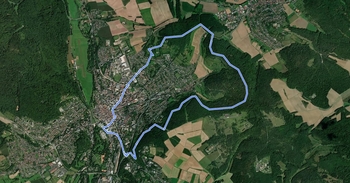 Маршрут Rundweg Bismarckturm на спутниковом снимке