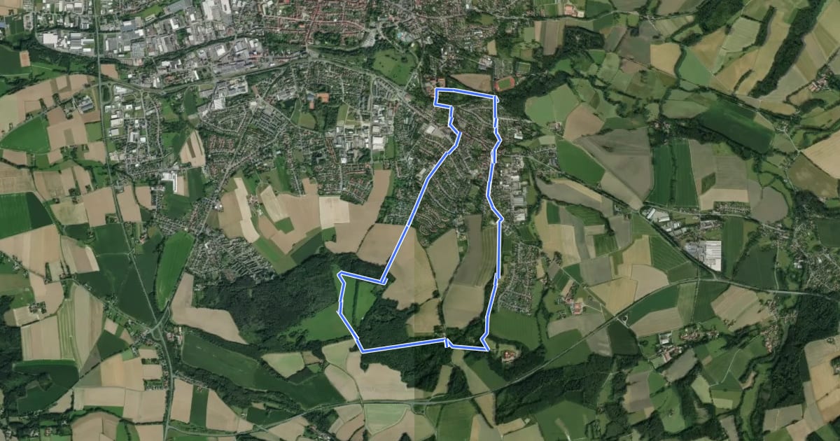 Маршрут Rundweg Brake-Bisterberg A2 на спутниковом снимке