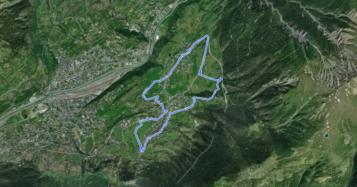 Маршрут Rundweg Brigerberg на спутниковом снимке