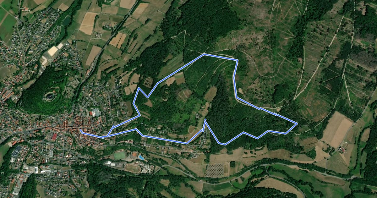 Маршрут Rundweg Bromsberg на спутниковом снимке