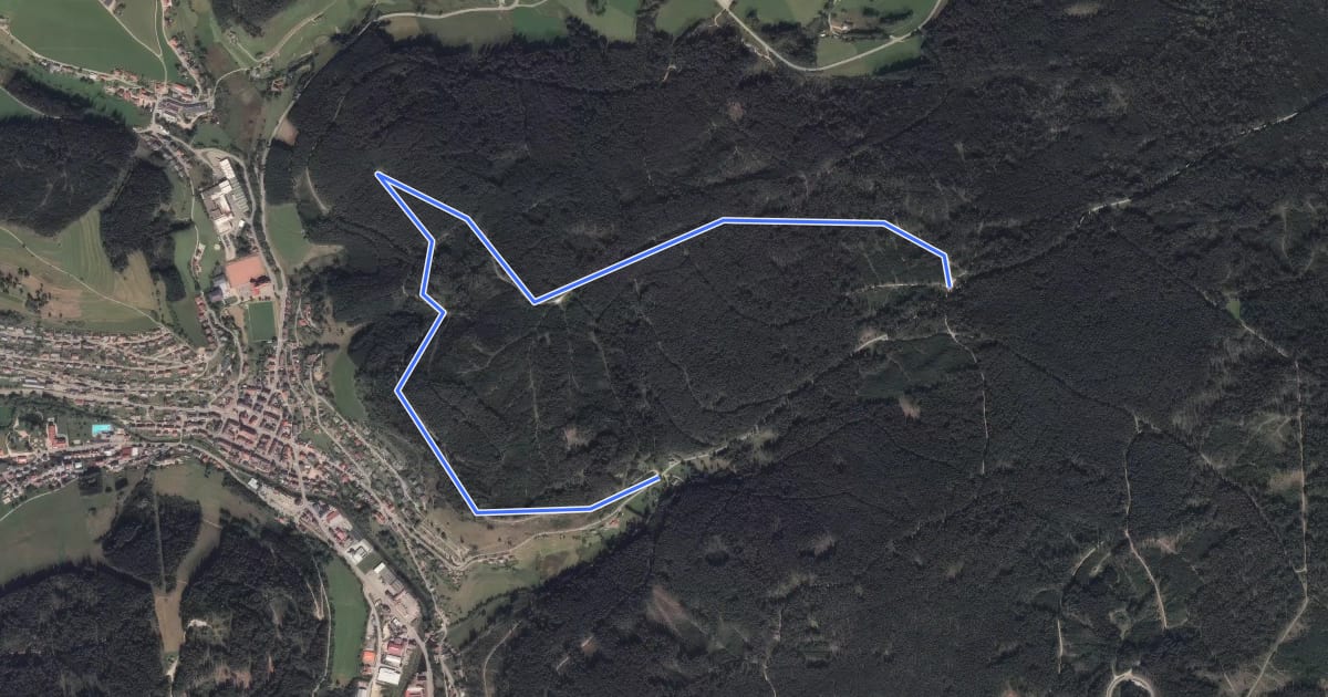 Маршрут Rundweg Bruderkirchle на спутниковом снимке