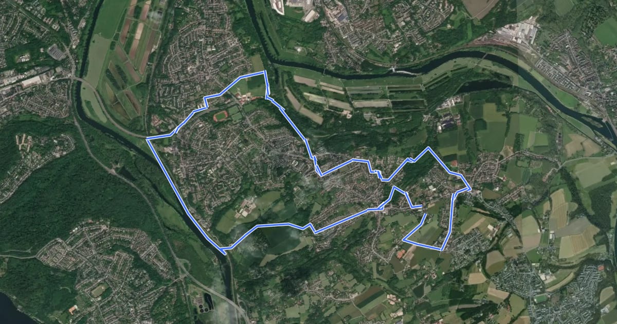 Маршрут Rundweg Burgaltendorf A3 на спутниковом снимке