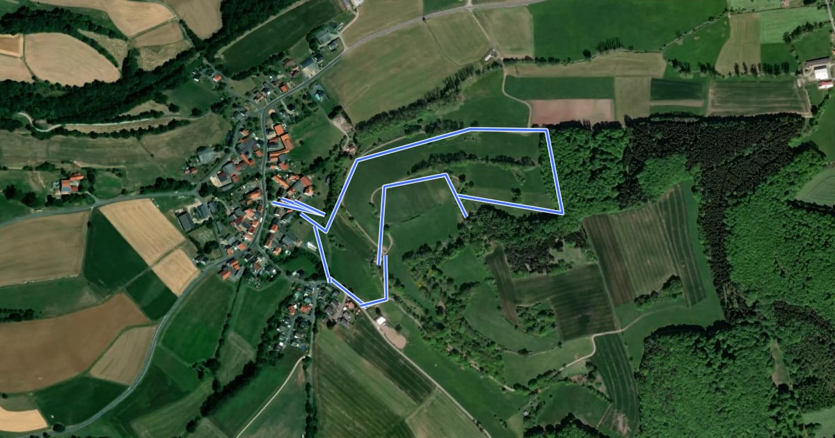 Маршрут Rundweg Burghofer Blick на спутниковом снимке