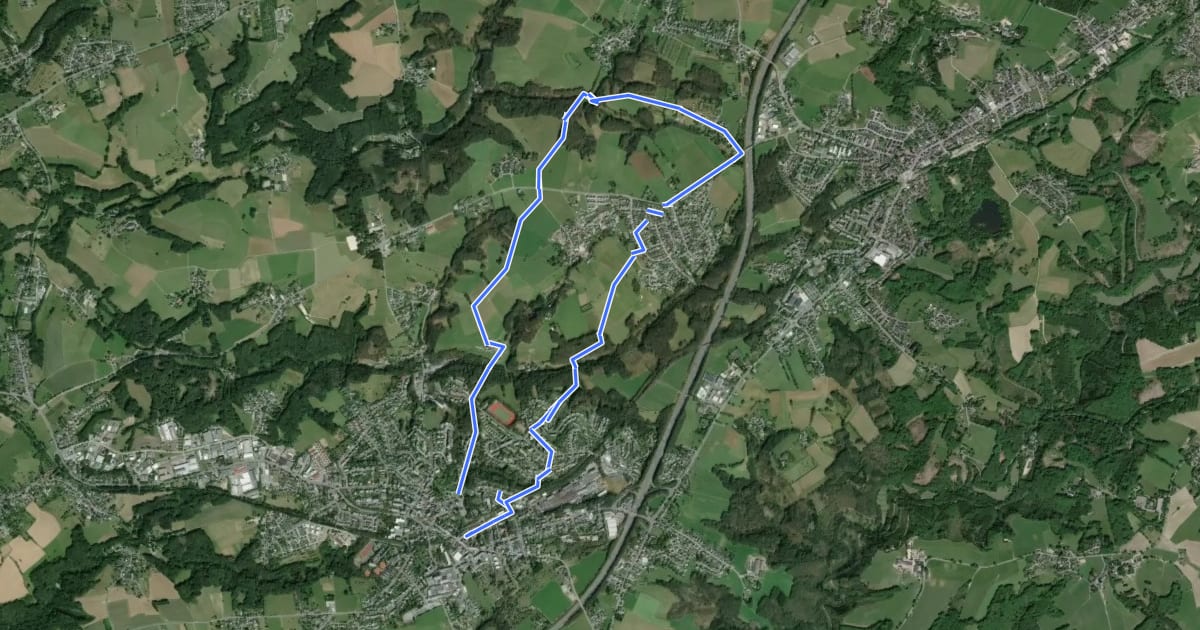 Маршрут Rundweg Burscheid - Benninghausen - Burscheid на спутниковом снимке