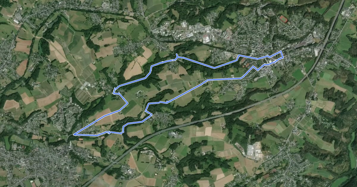 Маршрут Rundweg Burscheid - Lützenkirchen на спутниковом снимке