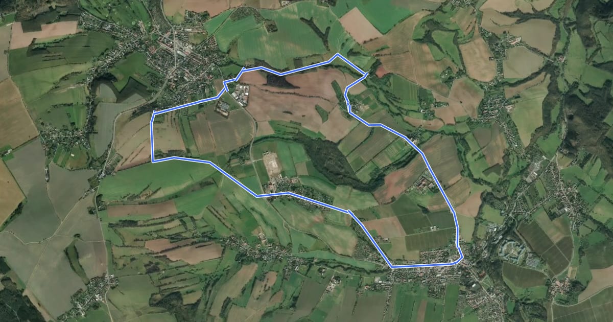 Маршрут Rundweg C Kreischa на спутниковом снимке