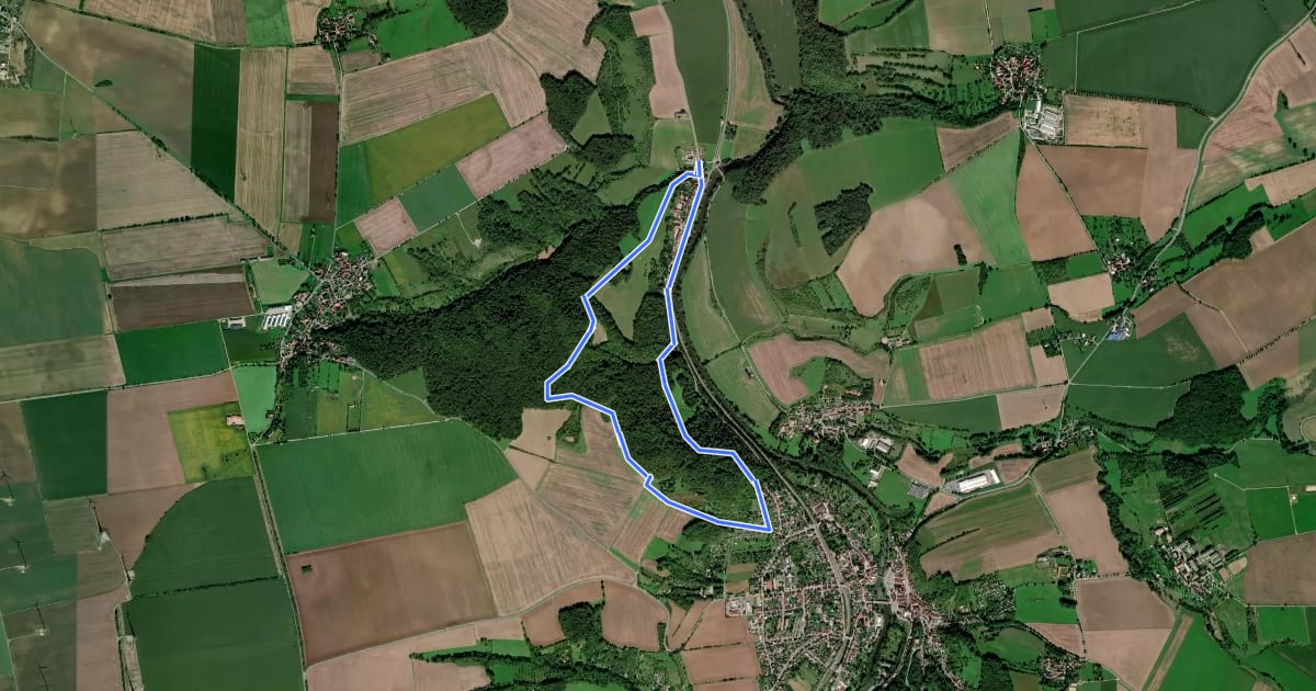 Маршрут Rundweg Camburg-Stöbnitz на спутниковом снимке