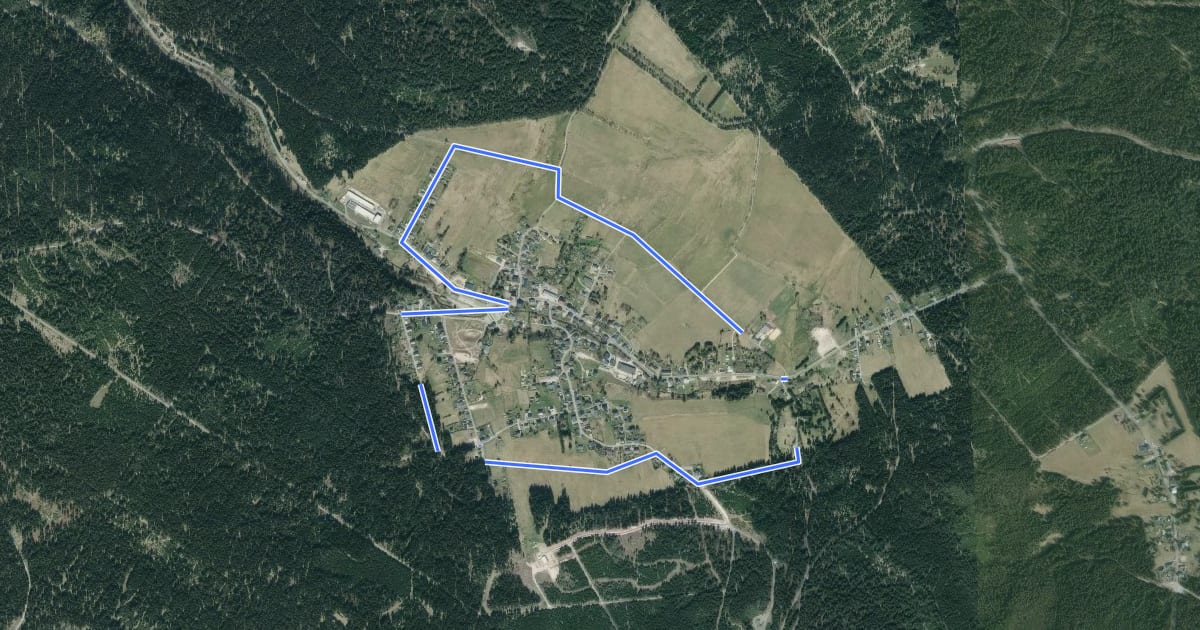 Маршрут Rundweg Carlsfeld на спутниковом снимке