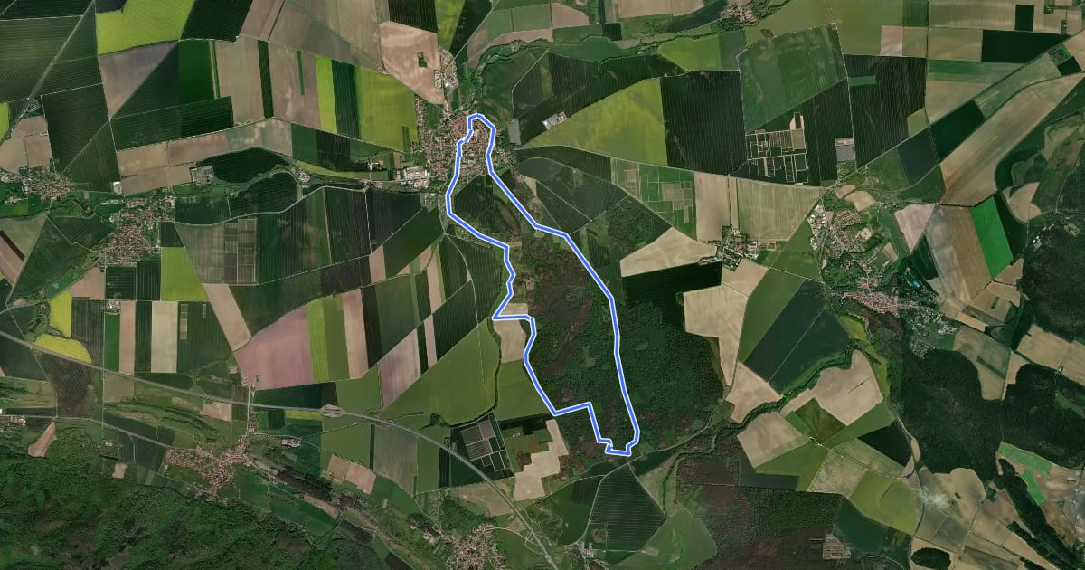 Маршрут Rundweg Derenburg Osterholz на спутниковом снимке