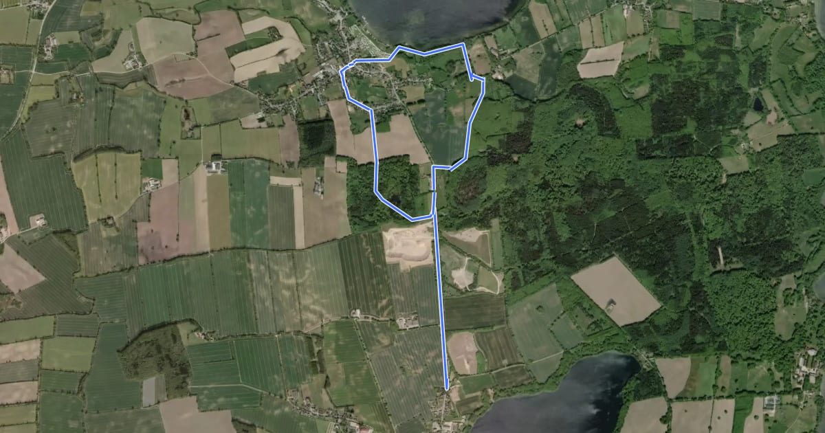 Маршрут Rundweg Dersauer Uklei на спутниковом снимке