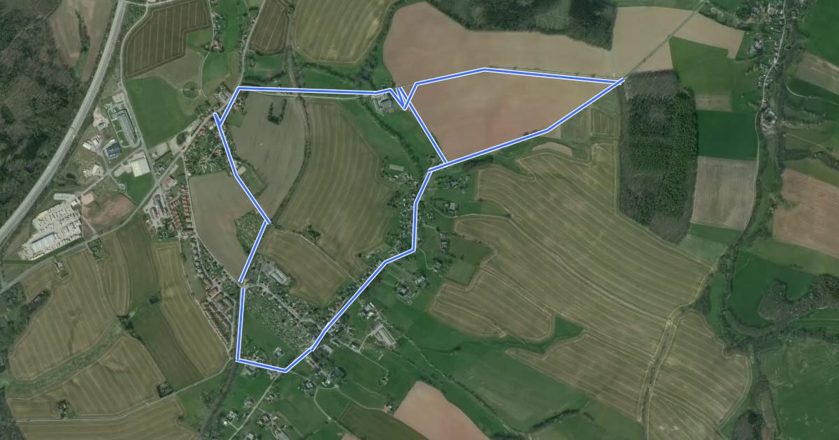 Маршрут Rundweg Dittersbach на спутниковом снимке