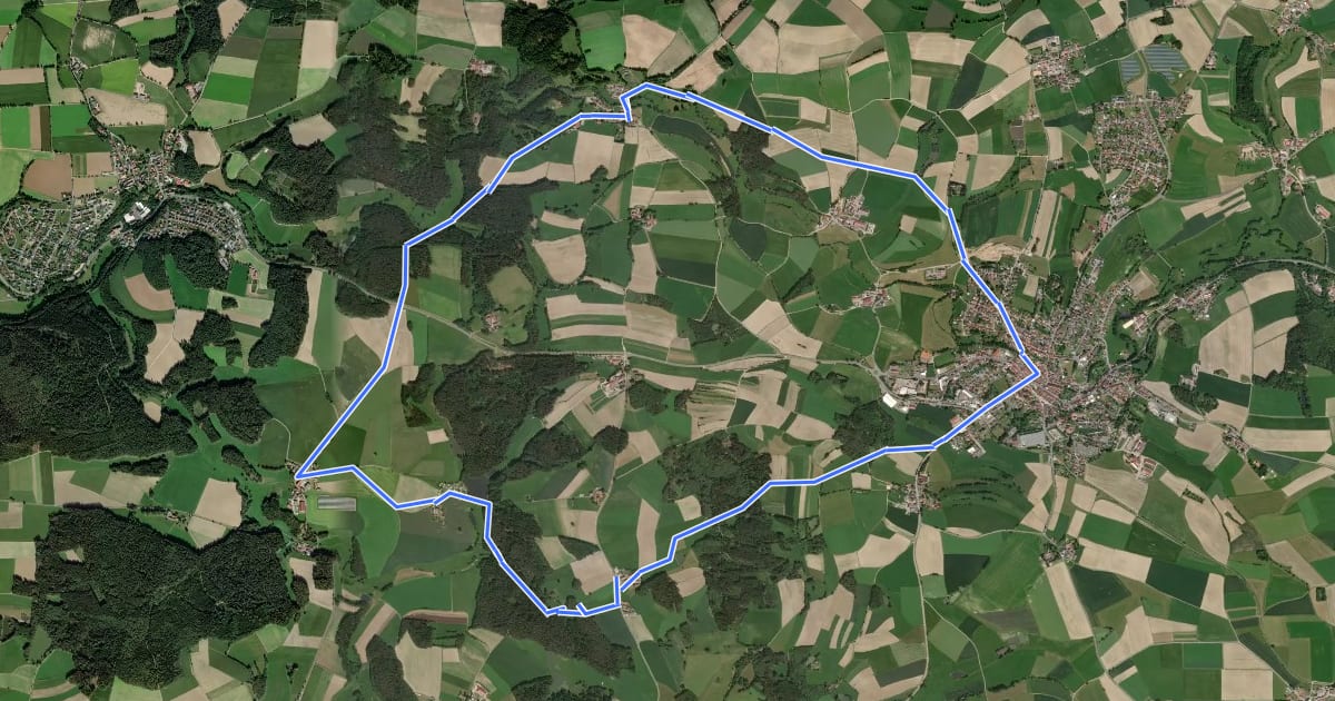 Маршрут Rundweg Doost на спутниковом снимке