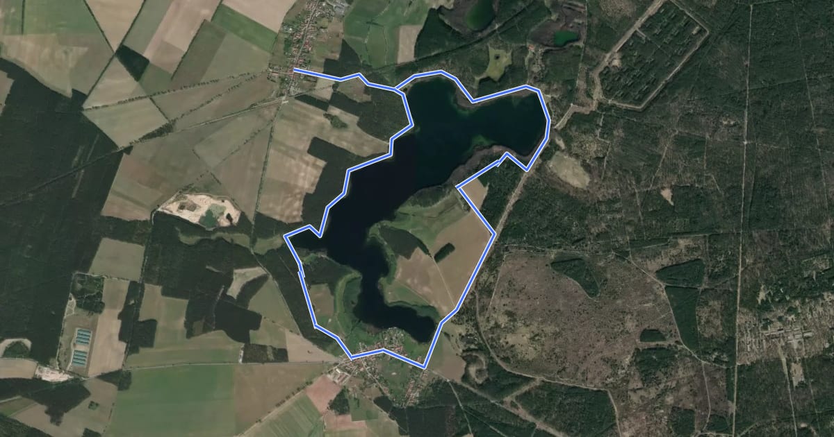 Маршрут Rundweg Dranser See на спутниковом снимке