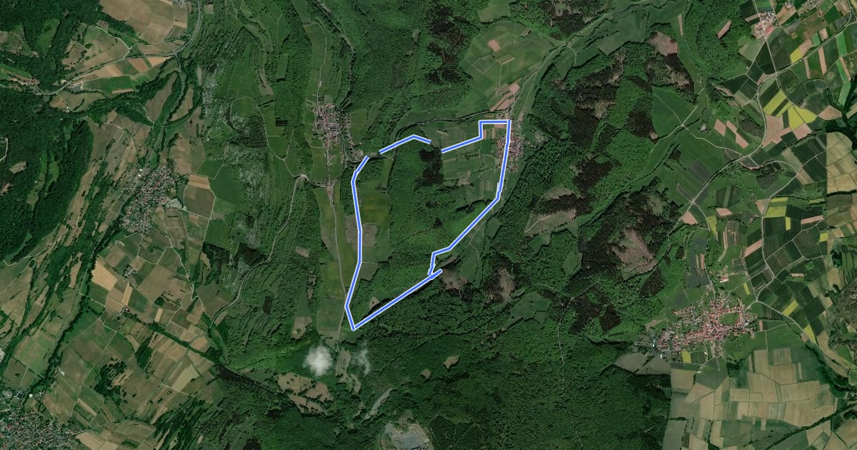 Маршрут Rundweg Dudenrode - Bühlchen на спутниковом снимке
