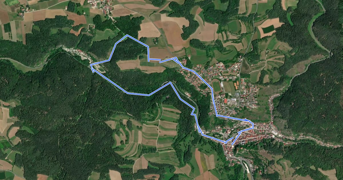 Маршрут Rundweg durch die Bärenschlucht на спутниковом снимке