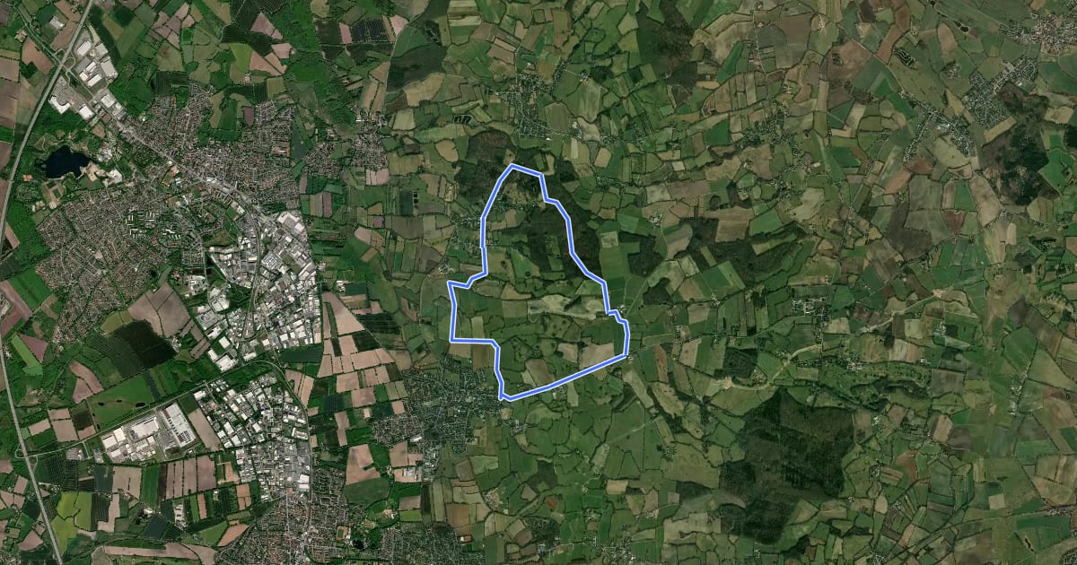 Маршрут Rundweg durch die Gemeinden Kisdorf und Winsen на спутниковом снимке