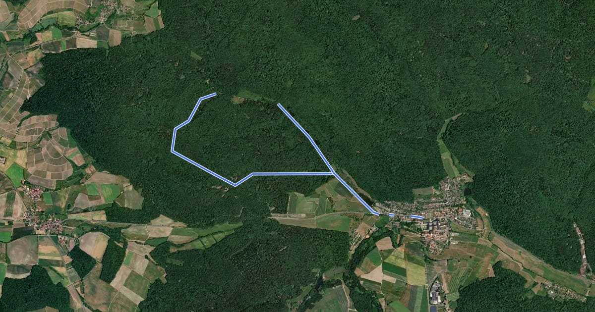 Маршрут Rundweg E 6 на спутниковом снимке