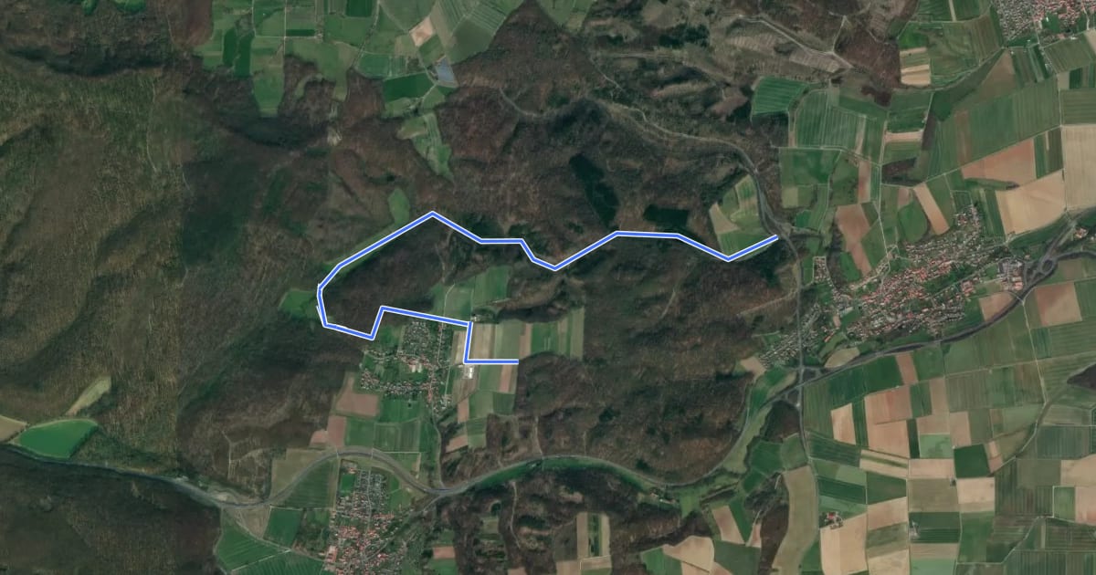 Маршрут Rundweg Ebergötzen на спутниковом снимке