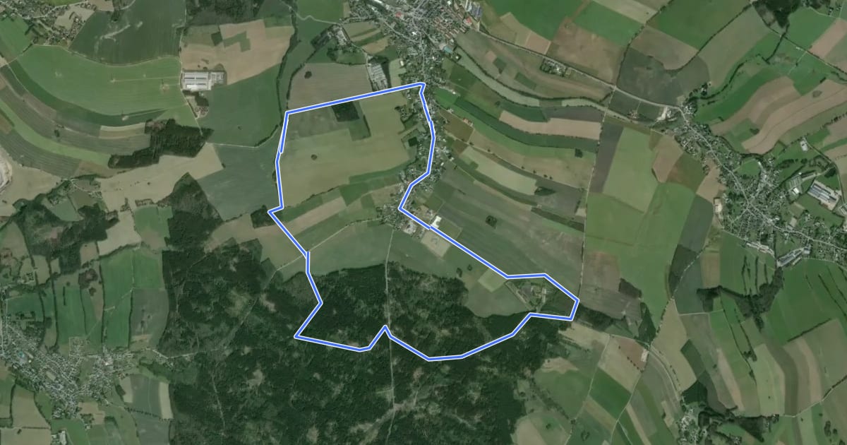 Маршрут Rundweg Ebersbach на спутниковом снимке