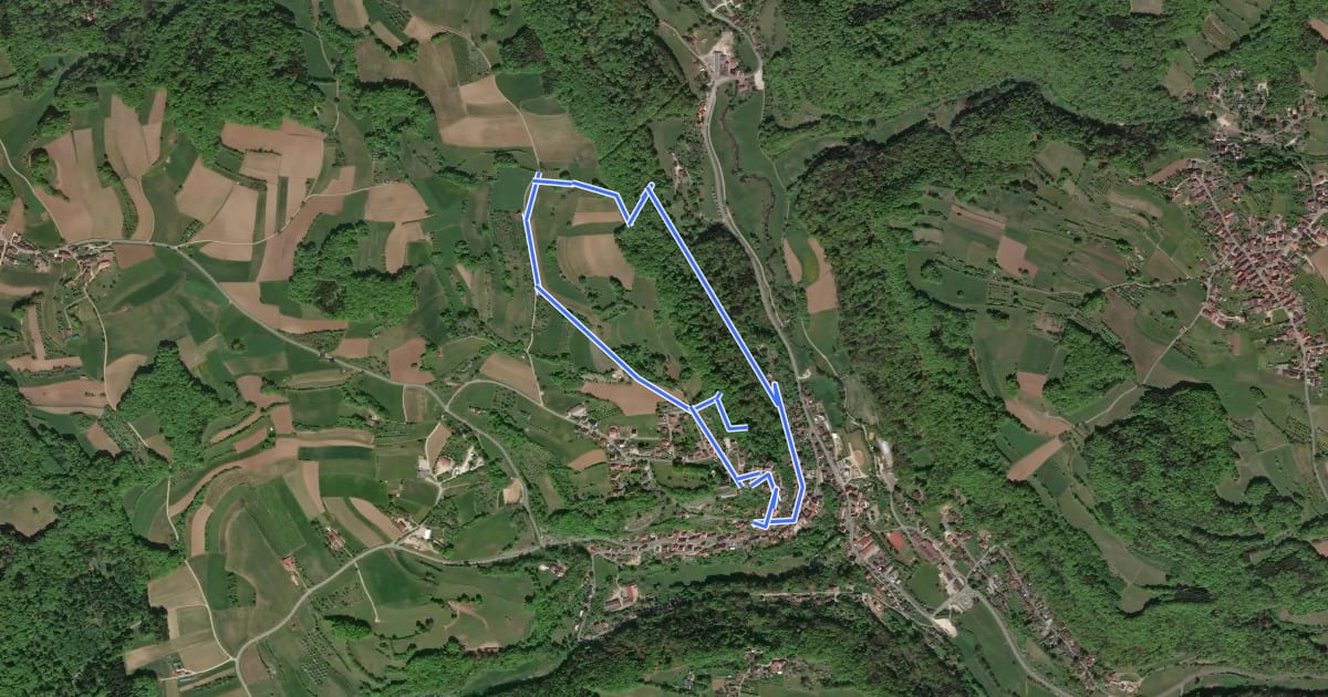 Маршрут Rundweg Egloffstein Blauring на спутниковом снимке