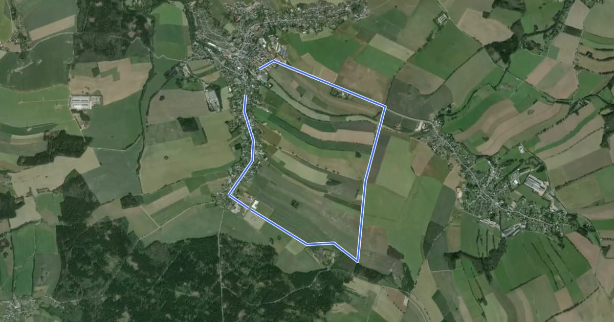 Маршрут Rundweg Eklogitfelsen на спутниковом снимке