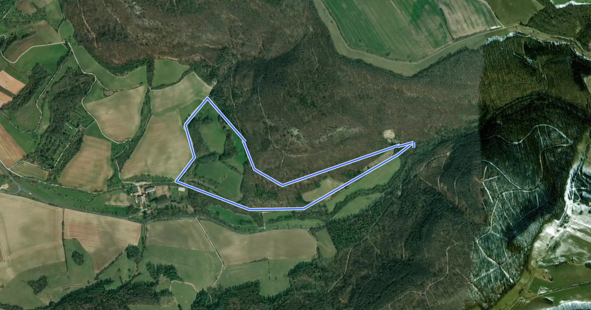 Маршрут Rundweg Elfengrund на спутниковом снимке