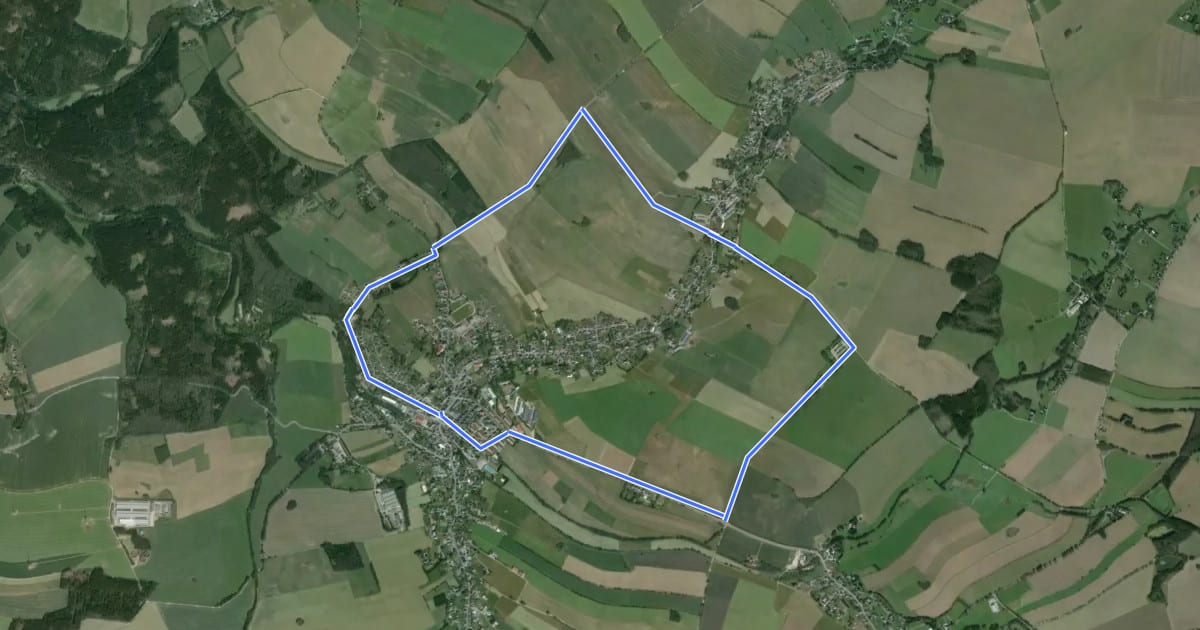 Маршрут Rundweg Eppendorf-Kleinhartmannsdorf на спутниковом снимке