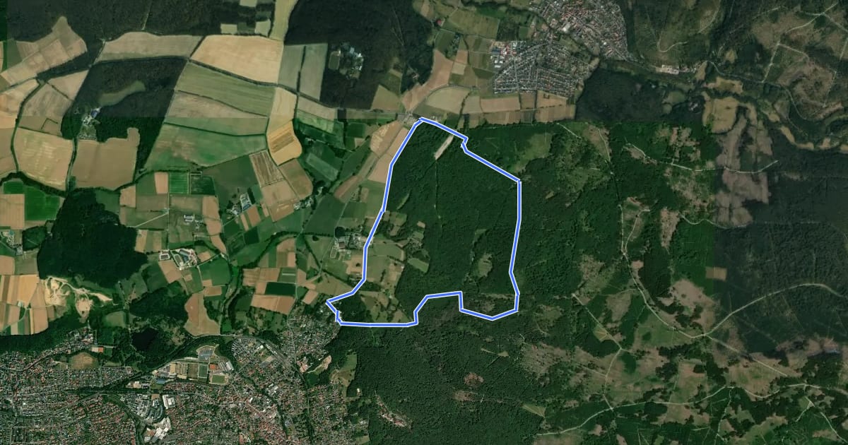 Маршрут Rundweg Eulenbäume на спутниковом снимке