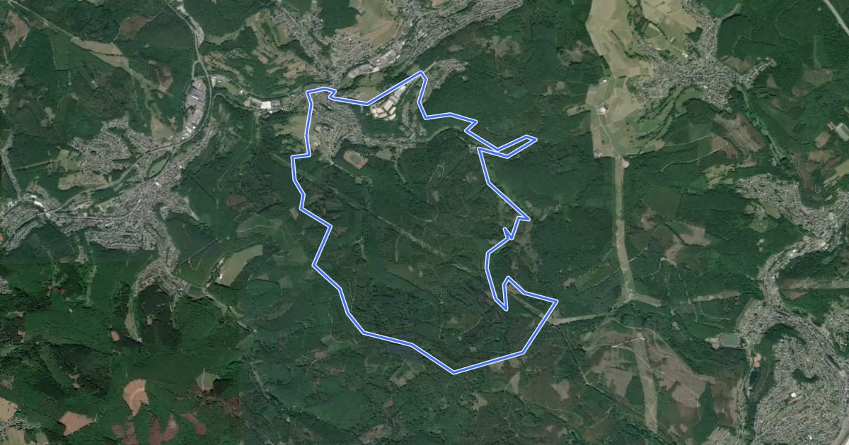 Маршрут Rundweg F7 на спутниковом снимке