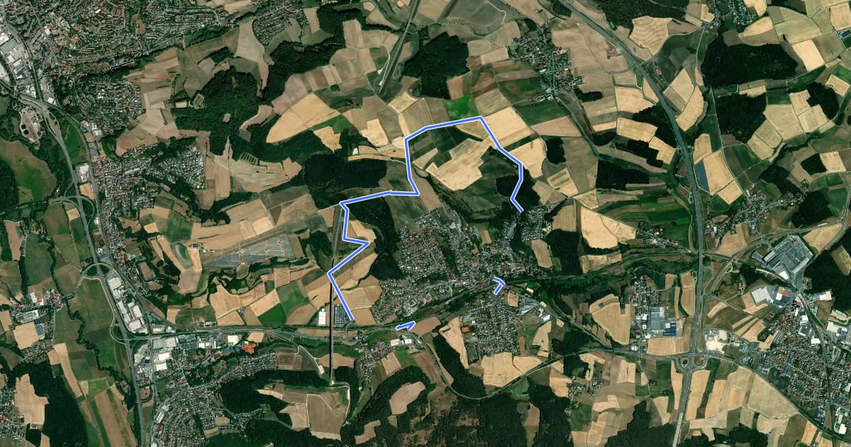 Маршрут Rundweg G 3 на спутниковом снимке