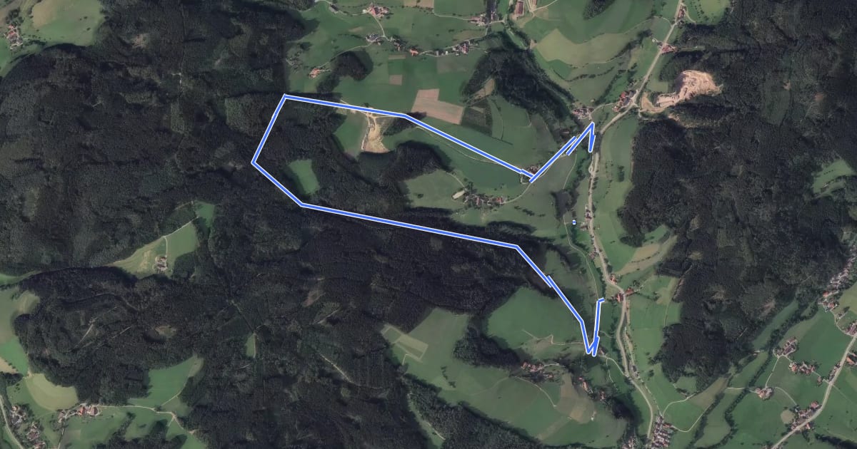 Маршрут Rundweg Gallersberg на спутниковом снимке