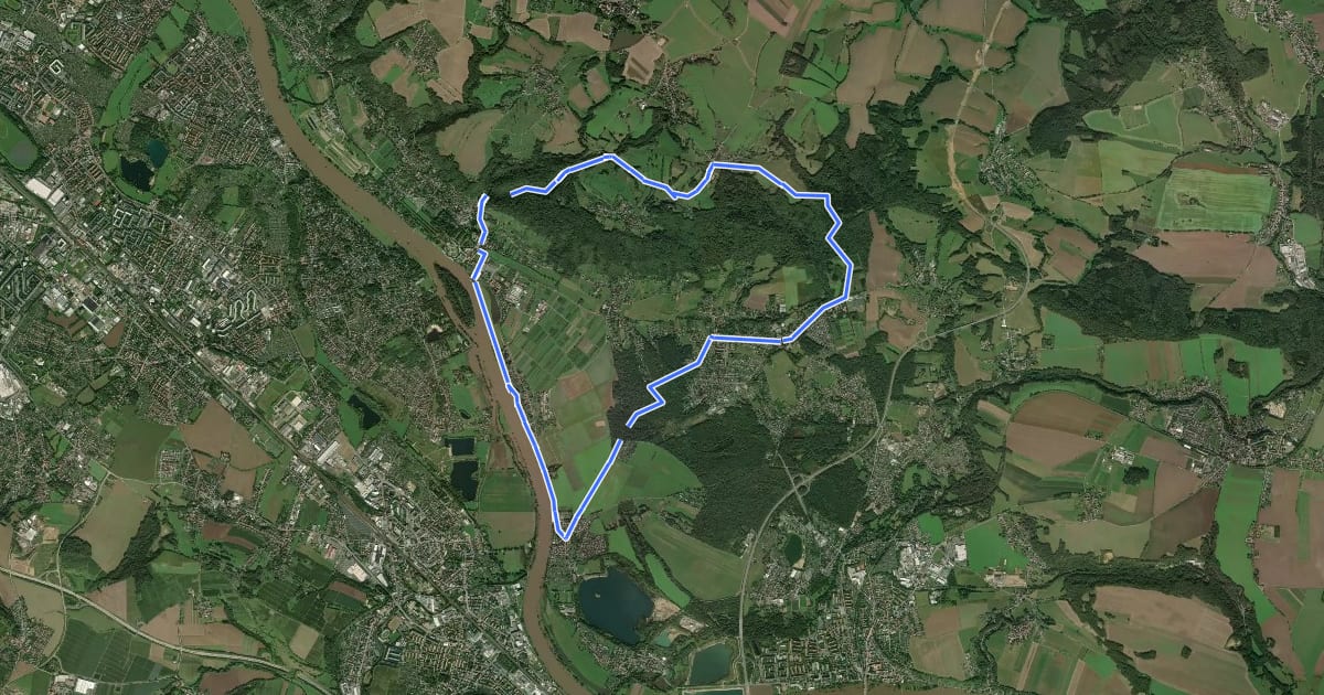 Маршрут Rundweg Gelber Punkt (Pillnitz - Graupa) на спутниковом снимке