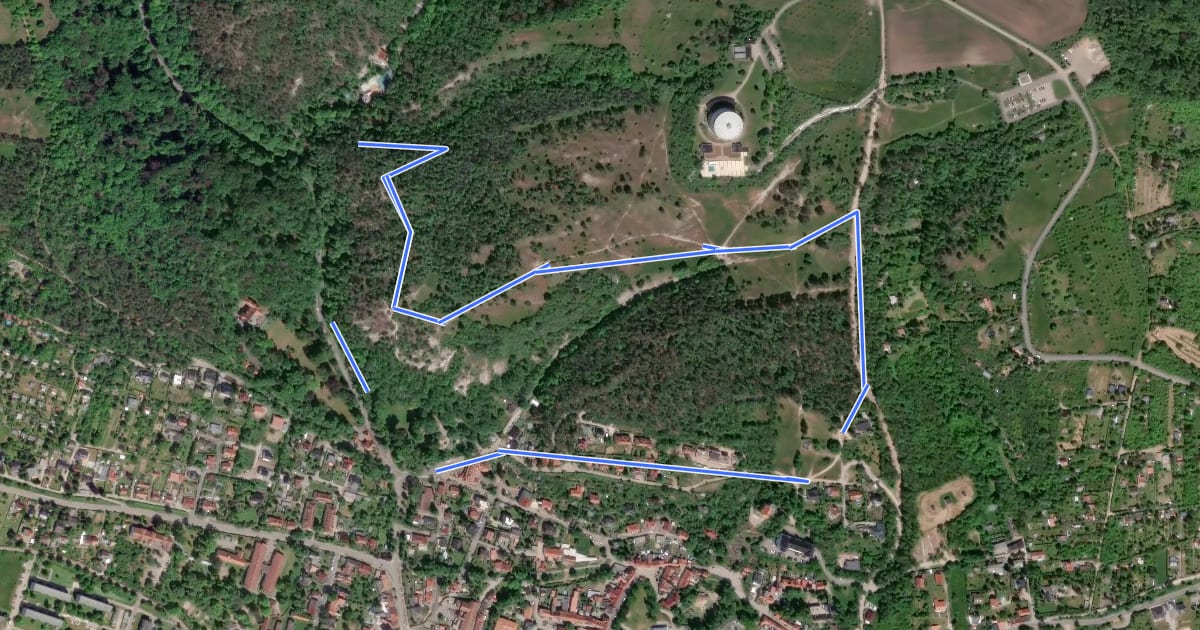 Маршрут Rundweg Georgshöhe на спутниковом снимке