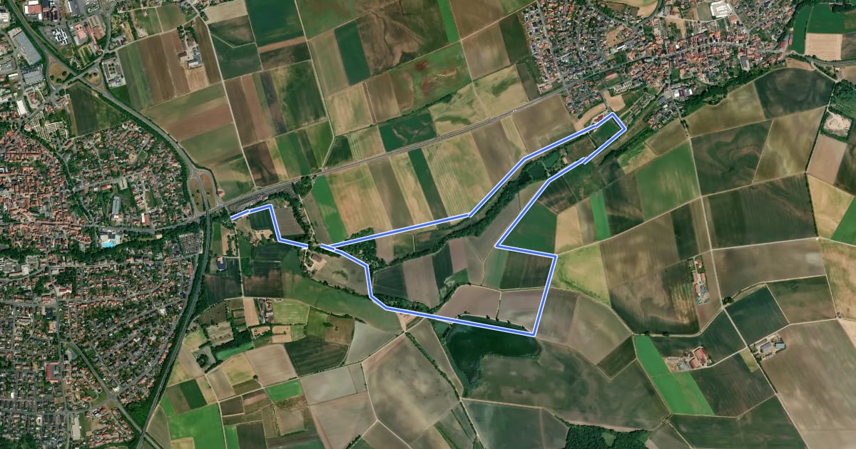 Маршрут Rundweg Gerolzhofen G5 на спутниковом снимке