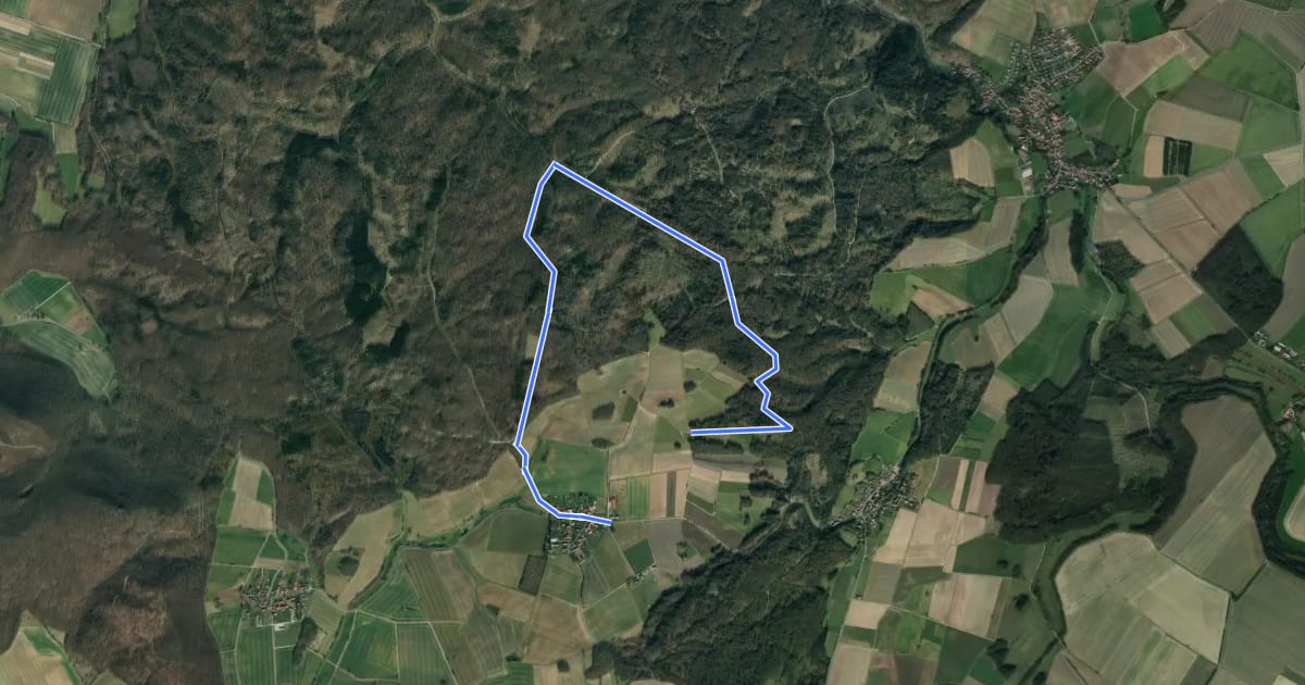 Маршрут Rundweg Gleichen 11 на спутниковом снимке