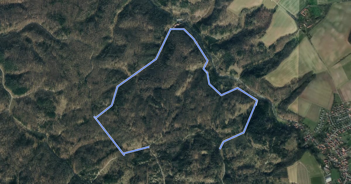 Маршрут Rundweg Gleichen 8 на спутниковом снимке