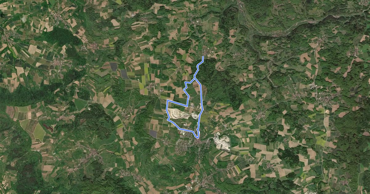 Маршрут Rundweg Gräfenberg Hohenschwärz на спутниковом снимке