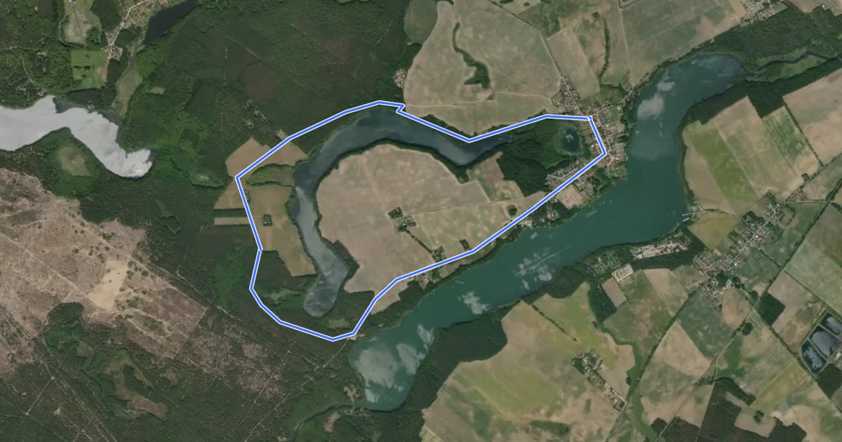 Маршрут Rundweg Gr. Mahlgastsee на спутниковом снимке