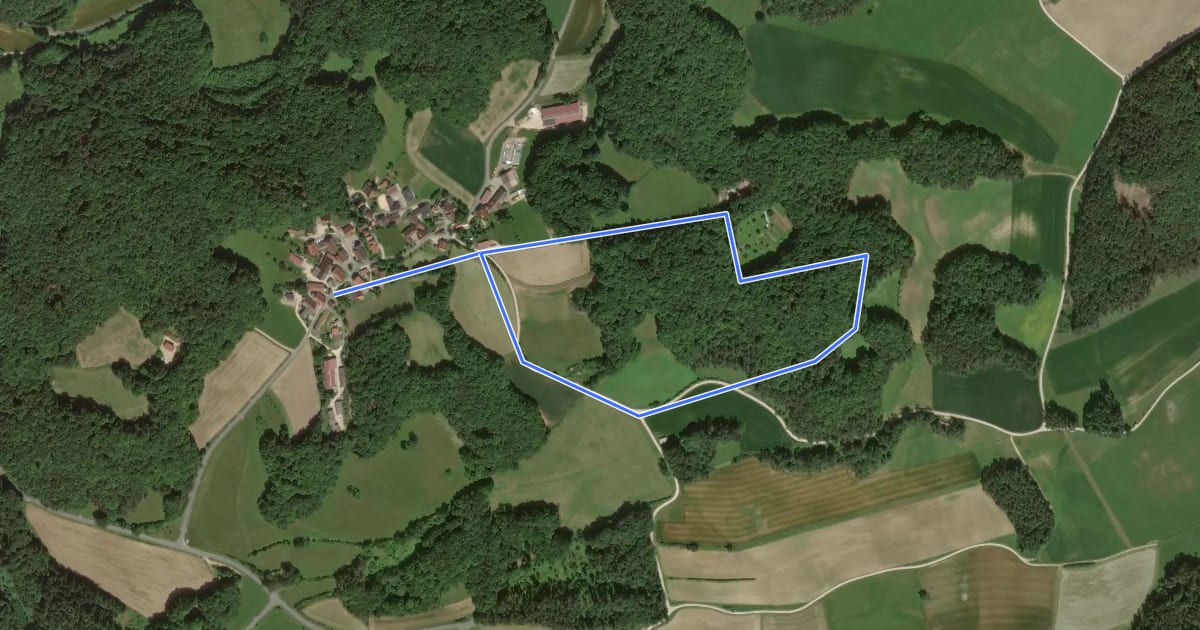 Маршрут Rundweg Grünreuth – Zenkelberg на спутниковом снимке