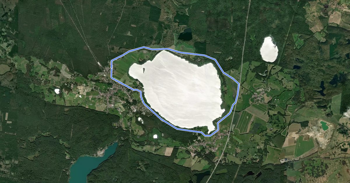 Маршрут Rundweg Grimnitzsee на спутниковом снимке