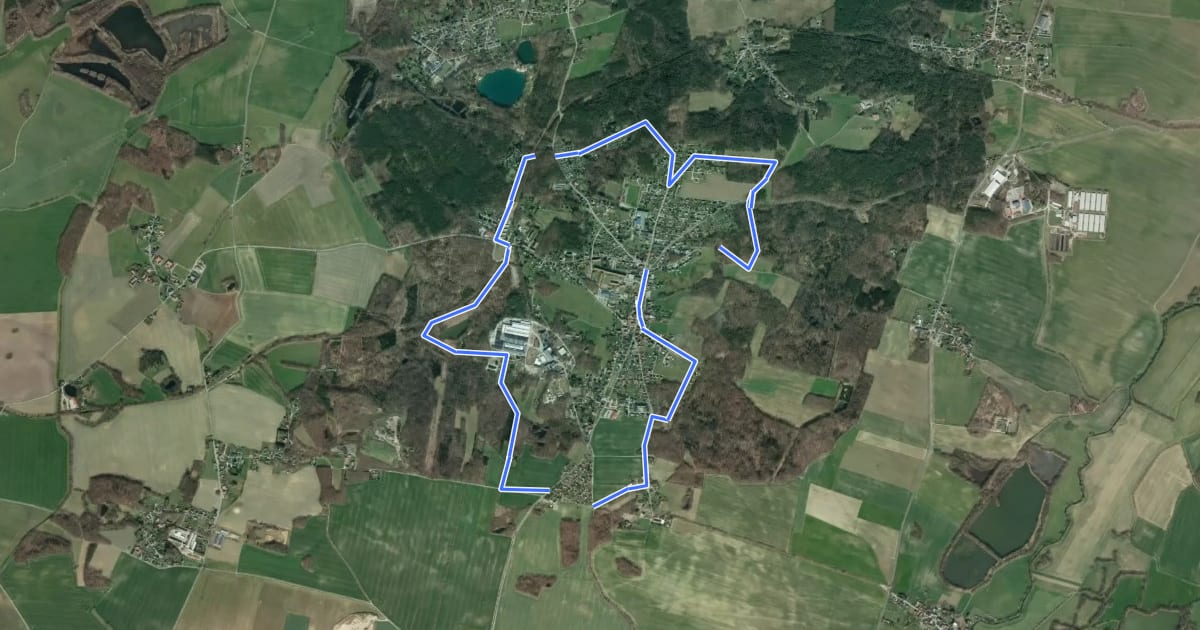 Маршрут Rundweg Großdubrau на спутниковом снимке