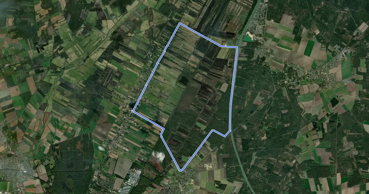 Маршрут Rundweg Großes Moor на спутниковом снимке
