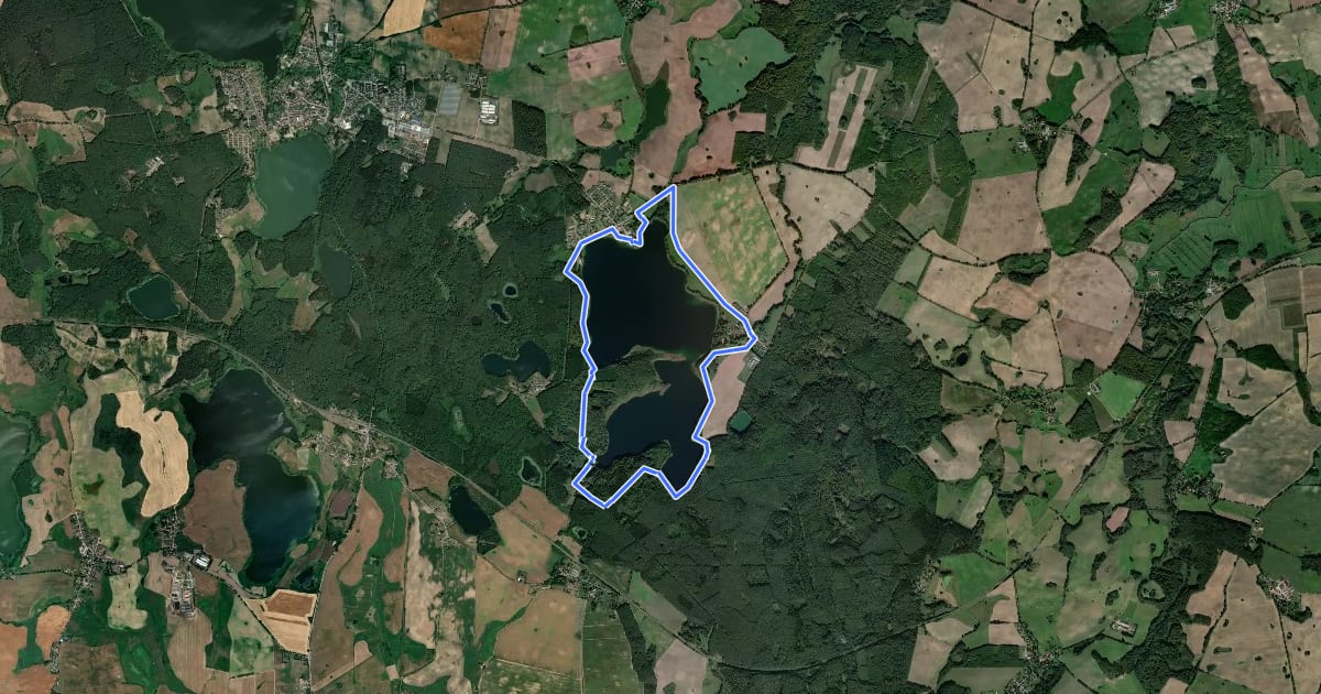 Маршрут Rundweg Groß Labenzer See на спутниковом снимке