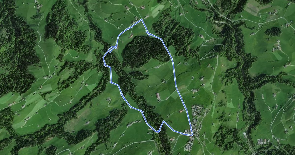 Маршрут Rundweg H7 на спутниковом снимке