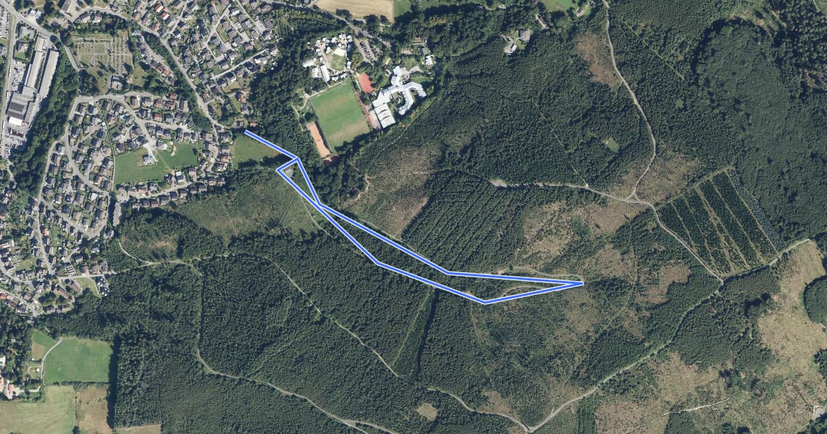 Маршрут Rundweg Hachen H1 на спутниковом снимке