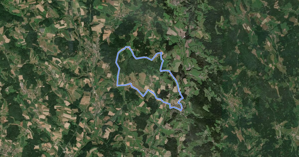 Маршрут Rundweg Haibach-Gallner на спутниковом снимке